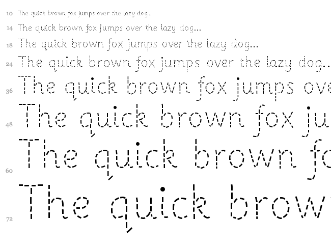 Primer Print font waterfall